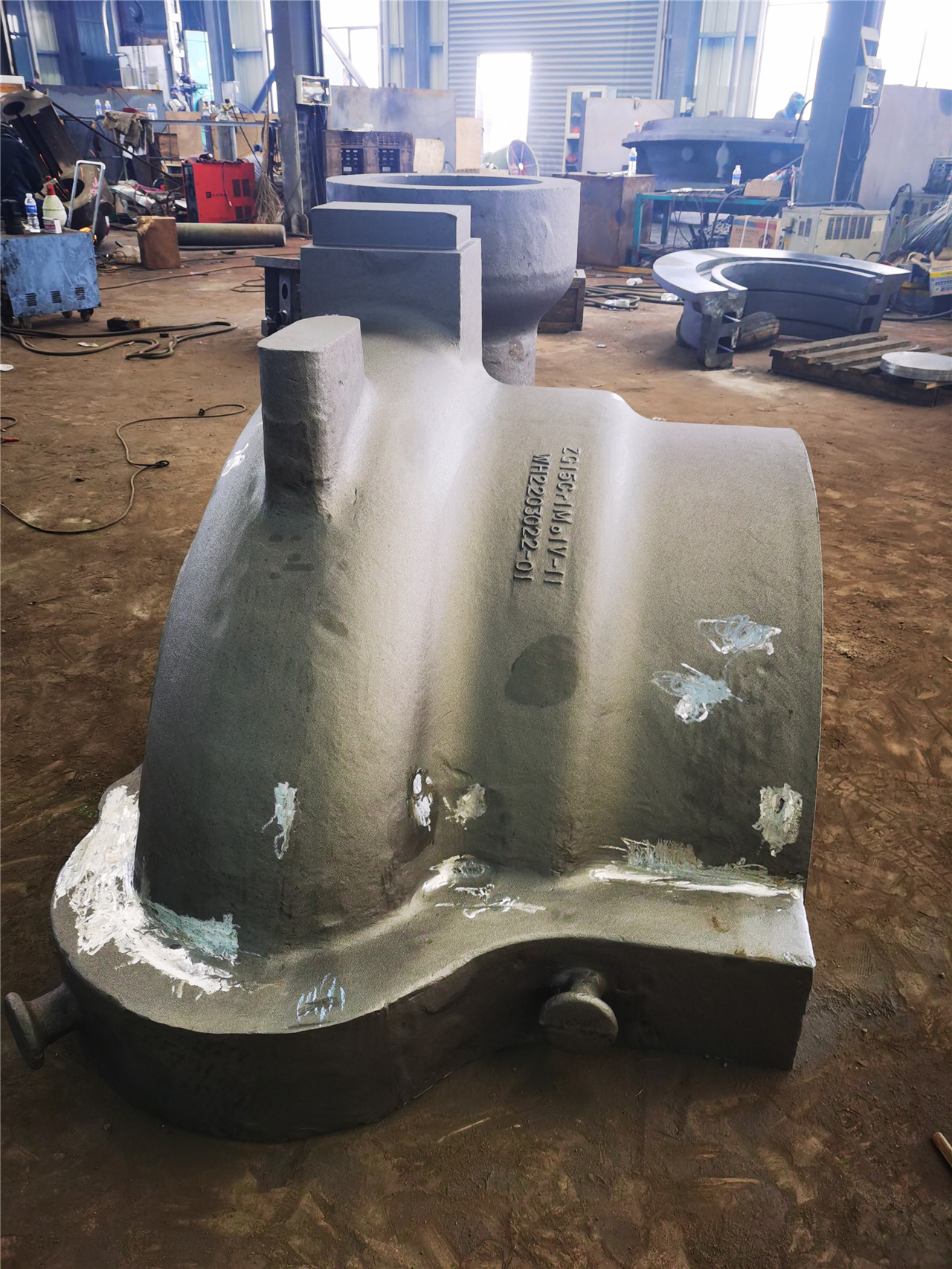 Metal Pasir Casting Bagian pikeun Medium tekenan Batin Silinder uap Turbin3